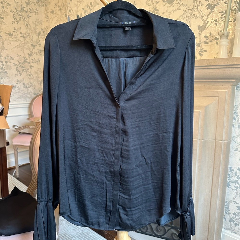 PAIGE Black Button Down Shirt